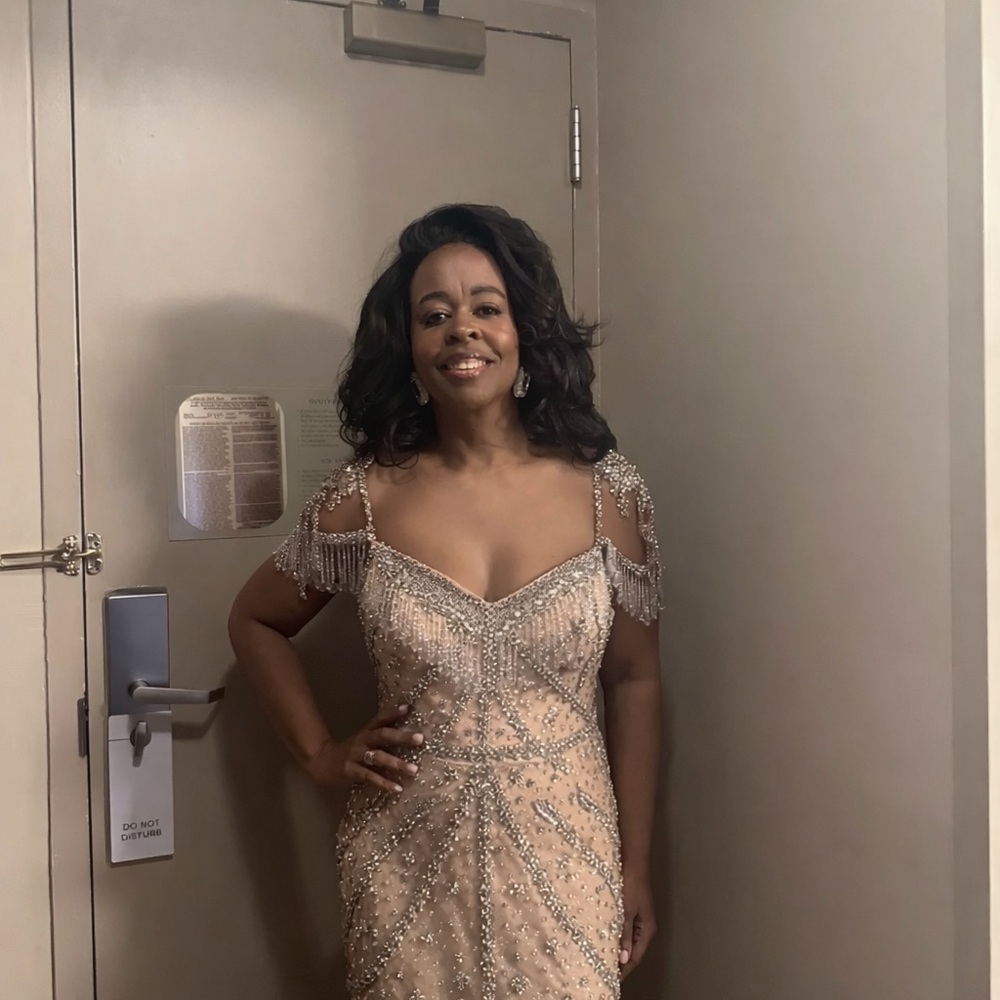 Portia and Scarlett Gold Midi Dress